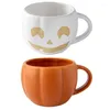 Mugs 2pcs Halloween Water Cup Pumpkin Molding Mug Milk Coffee