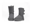 Botas femininas botas para meninas curtas mini clássico joelho alto inverno bota de neve Bailey Bow botinhas femininas tornozelo gravata borboleta preto cinza castanha 4 cores ds2q tamanho 5-10 Z230720