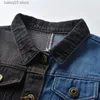 재킷 2021 어린이 청바지 새로운 봄 제품 중립 컬러 차단 패션 장 Jean Jacket Jacket Casual Children 's Wear T230720