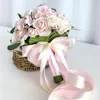 Fiori decorativi Matrimonio Bouquet da sposa Fiore artificiale Damigella d'onore Seta Sposa che tiene per la decorazione della festa di fidanzamento