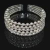 Beautiful Open pearl Bracelets Woman Bracelets Gold Silver Plated crystal Bangles Rhinestone Woman Jewelry Gifts L230704