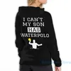 Mens Hoodies Mens Sweatshirt for women funny 나는 내 아들이 waterpolo 엄마 아빠 인쇄 캐주얼 까마귀 스트리트웨어를 가지고 있습니다.