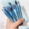 Make-up Kwasten 8 Stuks Professionele Set Mini Draagbare Cosmetische Foundation Poeder Oogschaduw Blush Blending Brush Beauty Make Up Tool Dro Dh9Iw