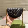 2023 Mini 4 kleuren zadeltassen designer tas zadels vrouw crossbody tas luxe cross body keten portemonnee enkele schouder lederen letters