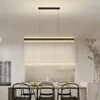 Kolye lambalar Basit restoran ışıkları oturma odası yatak odası yemek masası bar LED avize ev siyah beyaz kapalı aydınlatma şerit lambası