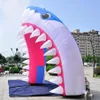 Customized design inflatable shark arch with sharp teeth for park entrance welcome decoration284b