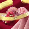 Bangle Luxury 14K Gold Original Open Bracelet для женского браслета для вечеринки Высококачественный не исчезает 14 K золотые ювелирные изделия BADLES BIJOUX FEMME 230719