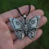 Chaînes Gothique Sorcière Wicca Crâne Et Papillon Pendentif Collier