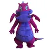 2018 Rabatt Factory Big Purple Dragon Mascot Costume Fancy Dress Adult Size215B