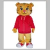 2019 magasins d'usine daniel tigre mascotte Costume pour adulte Animal grand rouge Halloween carnaval party262a