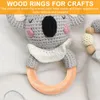 Bolsas para joias 30 peças anéis de madeira natural 60 mm macramê inacabado círculos de anel de madeira para fabricação de pingente de artesanato faça você mesmo