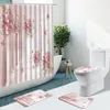 Duschgardiner 4st Creative Luxury Curtain tredimensionell blommakamp