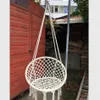 Nordic Style Round hammock outdoor indoor dormitory bedroom children swing bed kids adult Swinging hanging single chair hammock1260D