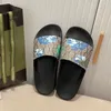 Designer Men Women Slippers Slides Rubber Sandals Blooms Slide Flowers Printing Sandal Leather Platform Slipper Summer Beach Flip Flop size 35-48 08