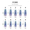 False Nails 20Pcs/Box Gradient Nail Glitter Fake Tips Colorful Wearable Full Cover Top Forms For