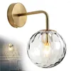 Wall Lamp Light Golden Glass Ball Clear Not Dazzling Night-light With Cable For Bedroom Kitchen Corridor Accessories