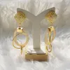 Stud Drop Earrings For Women Double Circle Copper Earrings Dangle Earrings Wedding Jewelry Gift hoop Earrings For Women 230719