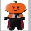 2019 Discount Factory Cascet Pumpkin King Mascot Costumes Crayon Cartoon Apparel Birthday Party Masquerade2868