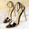 Sandals BIGTREE Shoes Pu Leather High Heels 2023 New Women Heels Sexy Stiletto Heels 11 Cm Party Shoes Color Matching Women Sandals L230720