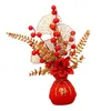 Decorative Flowers Chinese Animal Lucky Statue Ornament Figurine Miniature Craft Decor
