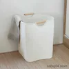 Storage Baskets Basket With Waterproof Basket Bag Handle Clothes Dirty Foldable Organzier Laundry Storage Hamper Large Super Toy Clothes Laundry R230720