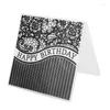 Gift Wrap 2Pcs Plastic Embossing Folders Happy Birthday Reusable Material Wide Application Paper Making Craft Card