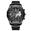 Buena calidad Ocio Deporte Puntero luminoso Acero inoxidable Reloj para hombre Relojes de cuarzo Calendario Relojes de pulsera inteligentes VAVAVoom Brand262V