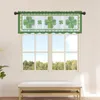 Gardin St. Patrick's Day Green Four-Leaf Clover Kök gardiner Tulle Sheer Short Bedroom Living Room Home Decor Voile Drapes