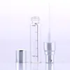 With scale 25ml 3ml 5ml 10ml Clear Spray Perfume Bottles Pump Sprayer Mini Glass Tube with Gold Silver Black Metal Lids Lkfoh