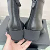 Designer women boots winter snow genuine leather elastic ankle boots with thick heels with bows