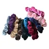 10 pcs / lot Luxueux Soft Feel Velours Chapeaux Chouchou Queue De Cheval Donut Grip Boucle Titulaire Extensible Élastique Hairbands2399