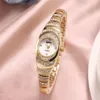 Orologio da polso Watche da donna in oro rosa Fashion Luxury da polso in acciaio inossidabile Ellipse Creative Ladies Dress Quartz 230719