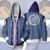 Felpe con cappuccio da uomo 2023 Avatar: The Last Airbender Men Boys 3D Stampato Zip Up Poliestere Hip Hop Felpa con cappuccio Cappotto Giacca Top Primavera Autunno