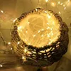 Cordes fil de cuivre lampe 6 pièces jardin lumière LED fée bouton à piles pour mariage noël guirlande fête décor éclairage chaîne