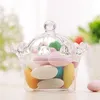 Boîte à bonbons sac chocolat cadeau en plastique pour anniversaire fête de mariage décoration artisanat bricolage faveur bébé douche couronne clear304G