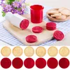 Baking Moulds Silicone Christmas Cookie Stamp Set High Heat Resistant Hygienic One Piece Mold