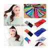 Opaski na głowę w stylu bohemii szerokie nakrycia głowy Kobiety Twist Twist Turban Turban Sport Yoga Głowa Głowa Bandana Hair Akcesoria Dostarcz DH8KY