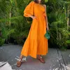 Casual Dresses Customize Summer Fashion Solid Color Maxi Dress Women Elegant Belted Plus Size 3XS-10XL One Shoulder Long