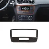 Fibra de carbono cor console central ar condicionado saída moldura CD decoração adesivo guarnição para Mercedes Benz GLK X204 2013-15292M