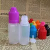 10 ml E Vloeibare flessen 1/3oz PE Plastic druppelaar fles met kindbestendige doppen 3000 pcs Lege e-Juice Oilflessen Begxe