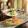 2 Lagen Cake plank Bruiloft Gerechten Dessert Fruit Groente Afternoon Tea Display Lade Party Cupcake Plates2805