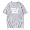 Camisetas masculinas feitas em 1968 camisetas masculinas 53 anos de presente camisetas de algodão gráficas papai marido tops camisetas presente de aniversário