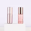 Mini botellas de vidrio de aceite esencial 5ml 10ml Pink Roll On Bottle con bola de acero inoxidable para viajes Wqekx