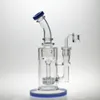 9,5-дюймовый высокий Torus Dab Rig Recycler Кальяны Бонг с матричным перколятором Прочная трубка для курения и водопровода Прозрачное соединение Размер 14,4 мм