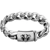 Classic Bracelet for Men and Women Retro Thai Silver Cross Dice Bracelet Punk