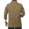 Blazer Men Casual Blazers Cotton Denim Men's Men's Slim Fit Jackets Army Green Khaki Duży rozmiar M-XXXL 4xl Outdoors Emporter C261J