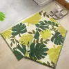 Tapetes de banho Kawaii Green Plant Floor Carpet Tapete macio multiuso para sala de estar, banheiro, almofadas absorventes antiderrapantes