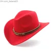 Berretti a sfera Cappello da cowboy occidentale in lana da donna Cappello da cowboy autunnale invernale da donna Cappello da cowboy Cloche Sombrero 2 taglia grande Z230720