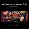 Mouse Pads Bilek RGB Mousepad Arka Işığı Anime Overlord Anti-Slip Dayanıklı Su Geçirmez Yumuşak Fare Pad'i Ev Gamer Masası Thi262R