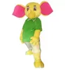 Costume de mascotte d'éléphant jaune personnage de dessin animé taille adulte de haute qualité